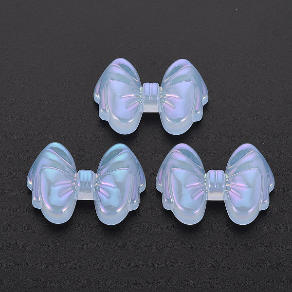 

PandaHall Plating Transparent Acrylic Cabochons, Bowknot, Light Steel Blue, 19.5x26.5x6.5mm Acrylic Bowknot