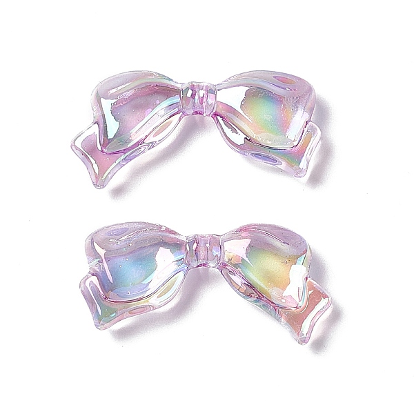 

PandaHall Transparent Acrylic Beads, AB Color, Bowknot, Violet, 14x29x5.5mm, Hole: 1.5mm Acrylic Bowknot Purple