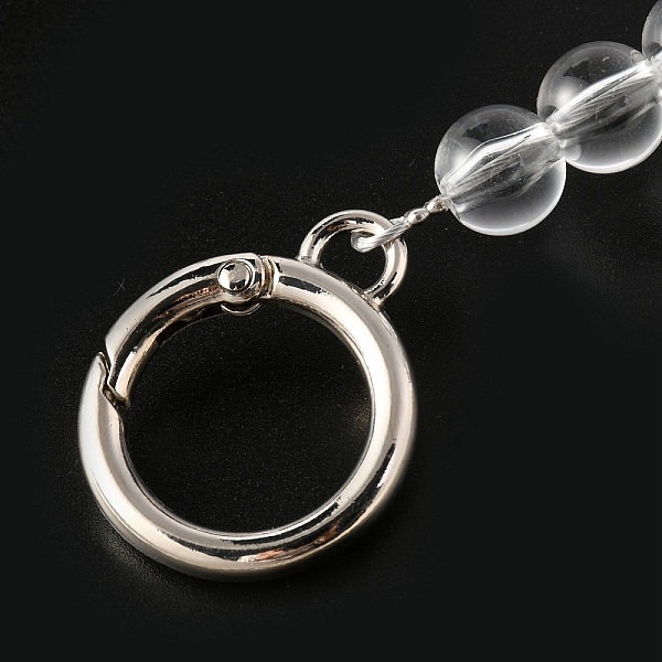 

PandaHall Acrylic Bag Strap Chains, with Platinum Plated Alloy Key Clasps, Clear, 96cm Acrylic Clear