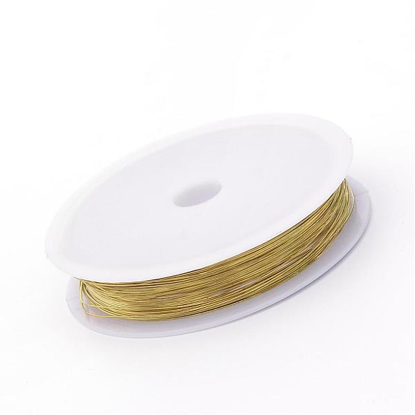 

PandaHall Round Copper Jewelry Wire, Light Khaki, 22 Gauge, 0.6mm, about 1279.52 Feet(390m)/1000g Copper Round