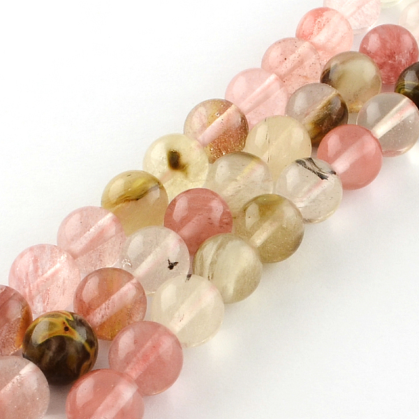 

PandaHall Tigerskin Glass Round Bead Strands, 6mm, Hole: 1mm, about 62pcs/strand, 15.7 inch Tigerskin Glass Round