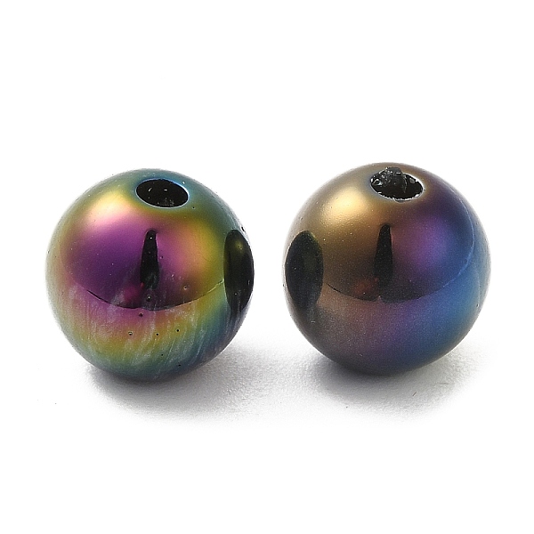 

PandaHall Iridescent Opaque Resin Beads, Candy Beads, Round, Colorful, 10x9.5mm, Hole: 1.8mm Resin Round