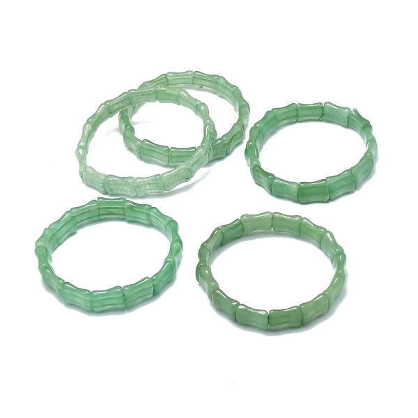 

PandaHall Natural Green Aventurine Rectangle Beaded Stretch Bracelet, Gemstone Jewelry for Women, Inner Diameter: 2-1/8~2-1/4 inch...