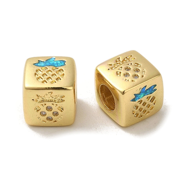 

PandaHall Rack Plating Brass Micro Pave Cubic Zirconia Beads, with Synthetic Opal, Cadmium Free & Lead Free, Long-Lasting Plated, Real 18K..., Clear