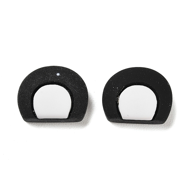 

PandaHall Cute Opaque Resin Cabochons, Cartoon Bear' s Ears, Black, 13x16x5.5mm Resin Others Black
