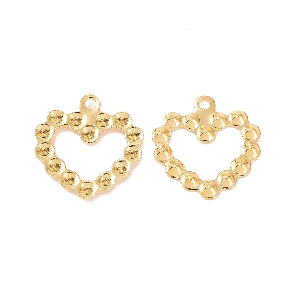 

PandaHall Ion Plating(IP) 304 Stainless Steel Pendant Rhinestone Settings, Heart Charms, Golden, Fit For 1mm Rhinestone, 13.5x13x1mm, Hole...