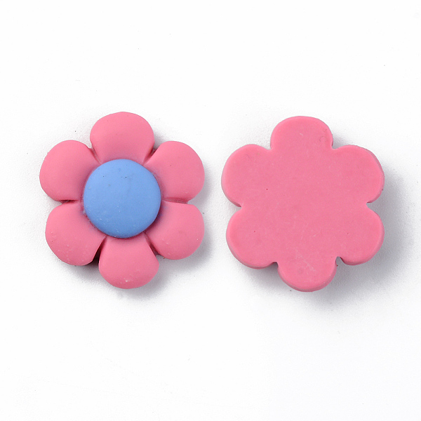 

PandaHall Resin Cabochons, Opaque, Flower, Hot Pink, 17x15.5x5mm Resin Flower