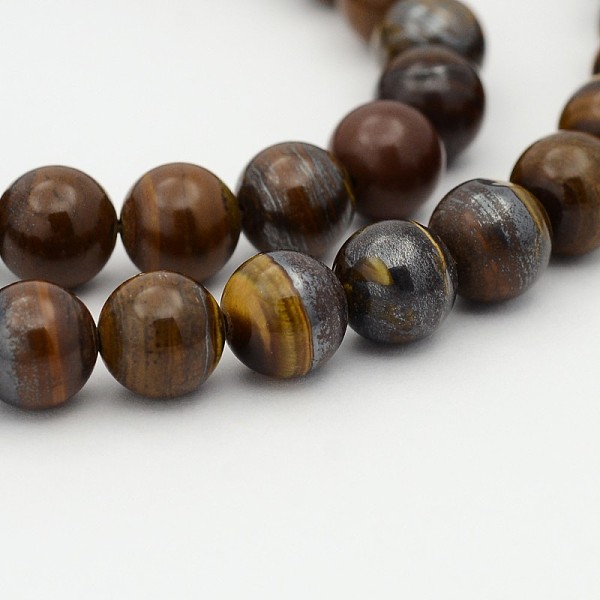 

PandaHall Natural Tiger Iron Bead Strands, Round, 3mm, Hole: 0.6~0.7mm, about 135pcs/strand, 15.7 inch Tiger Iron Round
