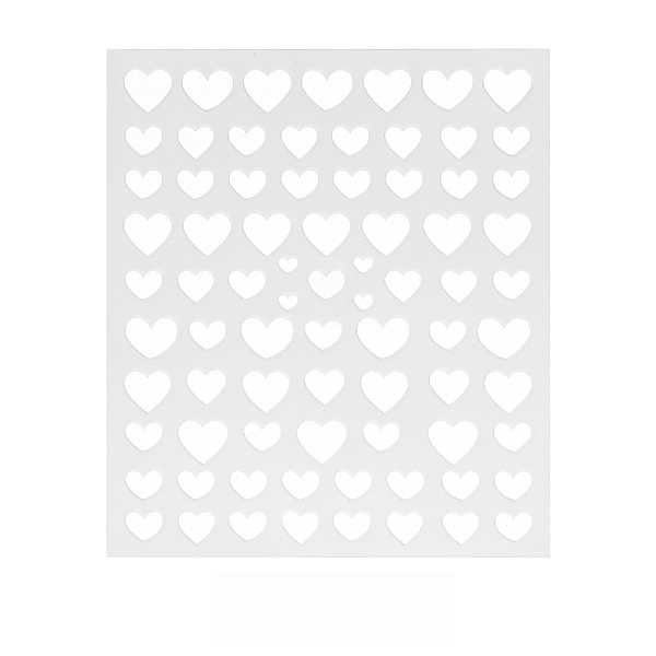 

PandaHall 3D Self-Adhesive Nail Sticker Decals, Self Adhesive, Nails Tips DIY Toenails Nail Tattoos, White, Heart Pattern, 90x77mm Paper...
