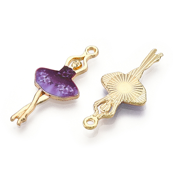 Printed Light Gold Tone Alloy Pendants