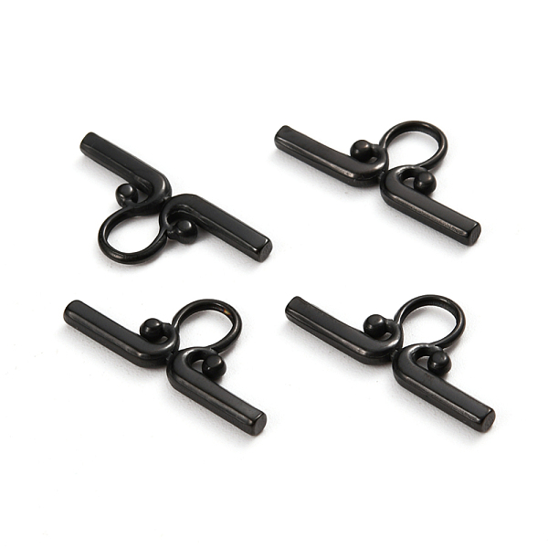 

PandaHall 304 Stainless Steel Toggle Clasps Parts, Bar, Electrophoresis Black, 22x10x2mm, Hole: 5x4mm 304 Stainless Steel Others