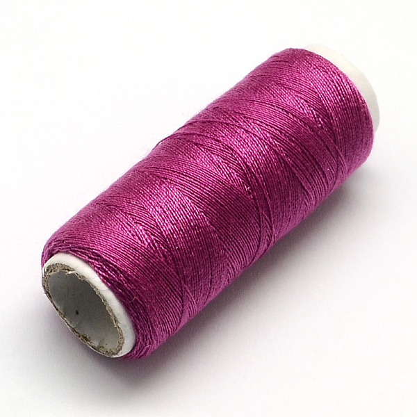 

PandaHall 402 Polyester Sewing Thread Cords for Cloth or DIY Craft, Camellia, 0.1mm, about 120m/roll, 10rolls/bag Polyester Pink