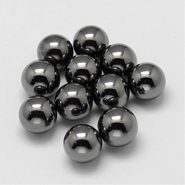 

PandaHall Non-magnetic Synthetic Hematite Beads, Gemstone Sphere, No Hole/Undrilled, Round, 12mm Non-magnetic Hematite Round