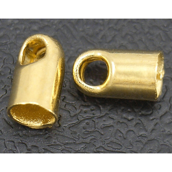 

PandaHall Brass Cord Ends, Golden, 4.5x2.1mm, Hole: 1mm, Inner Diameter: 1.5mm Brass
