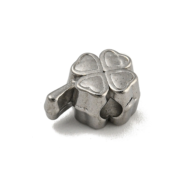 

PandaHall 304 Stainless Steel Beads, Clover, Stainless Steel Color, 11.5x8x6mm, Hole: 2.2mm 304 Stainless Steel Clover