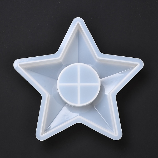 

PandaHall DIY Silicone Molds, for Candlestick Making, Resin Casting Pendant Molds, For UV Resin, Epoxy Resin Molds Making, Star, White...