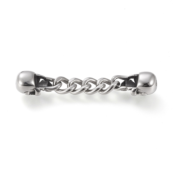 

PandaHall 304 Stainless Steel Links Connectors, Curb Chain with Skull, For Bracelet Making, Antique Silver, 12x68x11mm, Hole: 1.8mm 304...