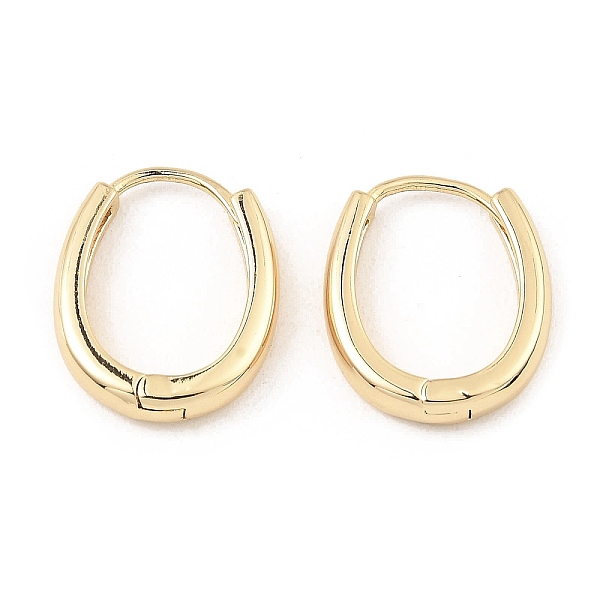 

PandaHall Brass Hoop Earrings, Oval, Light Gold, 19x15.5x3.5mm Brass Oval