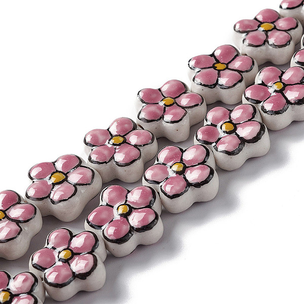 

PandaHall Handmade Porcelain Flower Beads Strands, Pink, 16.5~17x17~17.5x7.5~7.8mm, Hole: 1.6~1.8mm, about 20pcs/strand, 12.56~12.68 inch...