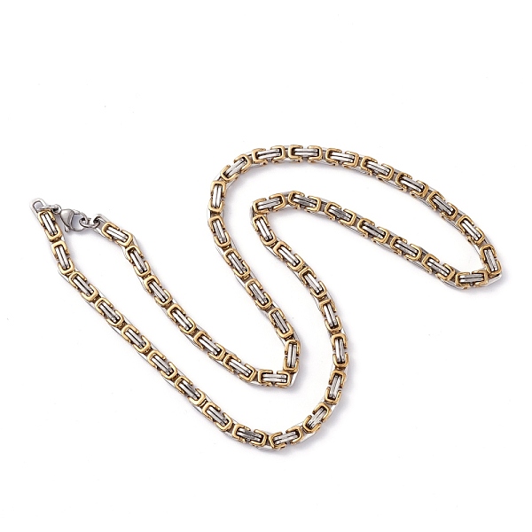 

PandaHall Vacuum Plating 201 Stainless Steel Byzantine Chain Necklaces, with Lobster Claw Clasps, Golden & Stainless Steel Color...