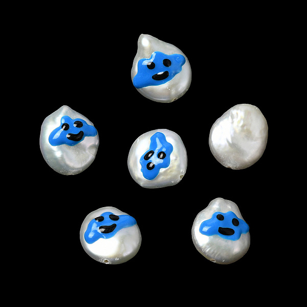

PandaHall Baroque Natural Keshi Pearl Beads, with Enamel, Freshwater Pearl, Oval, Dodger Blue, 11~14x10.5~12x5~6.5mm, Hole: 0.6mm Keshi..., Purple