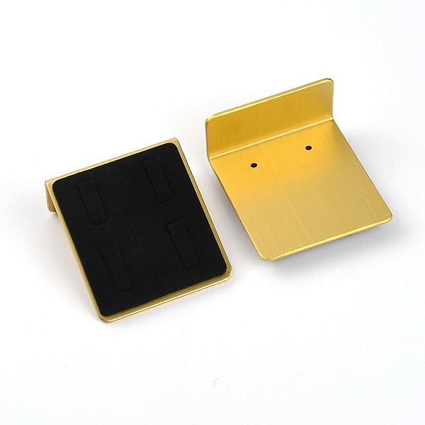 

PandaHall Alloy Ring Displays, Rectangle, Black, 7.3x6.4cm Alloy Black