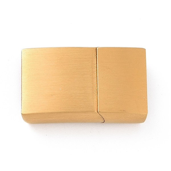 

PandaHall Ion Plating(IP) 304 Stainless Steel Rectangle Magnetic Clasps with Glue-in Ends, Golden, 20x12x5mm, Hole: 10x3mm 304 Stainless...