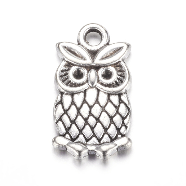 

PandaHall Metal Alloy Pendants Rhinestone Settings, Lead Free and Cadmium Free, Antique Silver, for Halloween, Owl, 20x10x2mm, hole: 2mm...