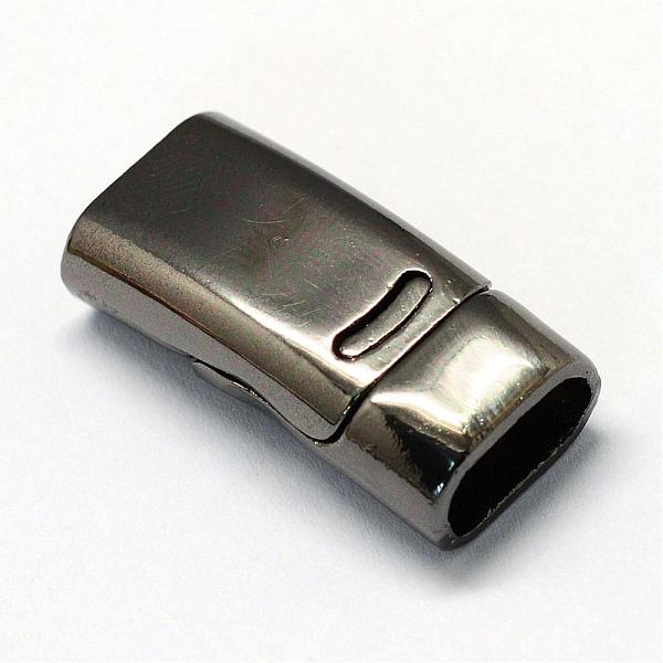 

PandaHall Alloy Magnetic Clasps with Glue-in Ends, Rectangle, Gunmetal, 26x12.5x7mm, Half Hole: 5x10mm Alloy Rectangle