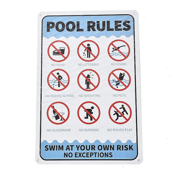 

PandaHall (Defective Closeout Sale: Scratches), UV Protected & Waterproof Aluminum Warning Signs, Colorful, 300x200x1mm, Hole: 4mm Aluminum