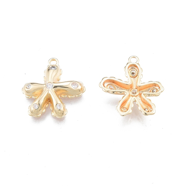 

PandaHall Brass Micro Pave Cubic Zirconia Pendants, Starfish, Real 18K Gold Plated, 18.3x17x3.5mm, Hole: 1.5mm Brass+Cubic Zirconia Starfish..., Clear