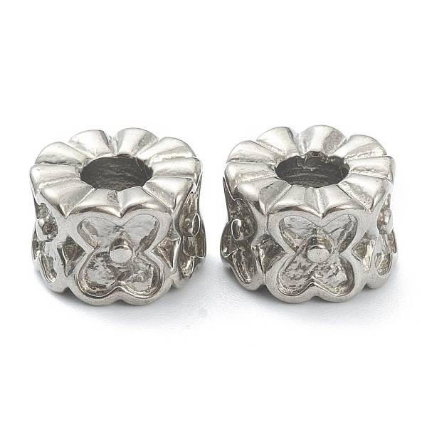 

PandaHall 304 Stainless Steel European Beads, Large Hole Beads, for Enamel, Flower, Stainless Steel Color, 12x8mm, Hole: 5mm 304 Stainless...