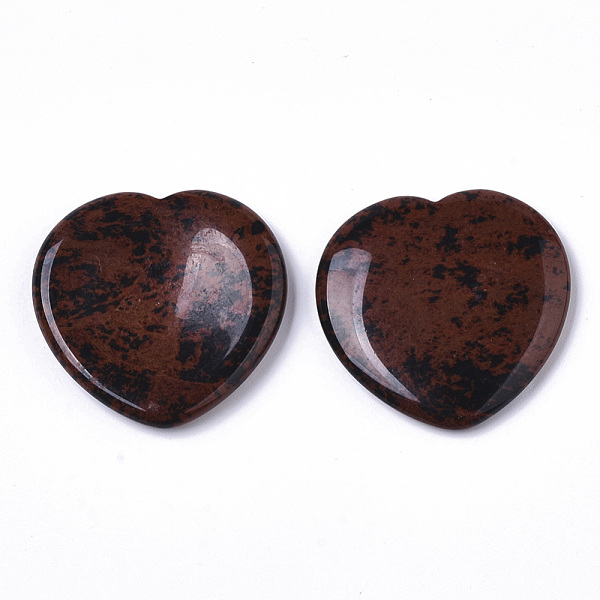 

PandaHall Natural Mahogany Obsidian Thumb Worry Stone, Pocket Palm Stones, for Healing Reiki Stress Relief, Heart Shape, 39~40x39~40x5~6mm...