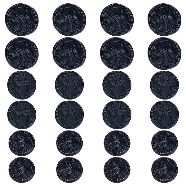 

PandaHall GORGECRAFT 24Pcs 3 Size Black Elegant Button Antique Alloy Shank Metal Button Vintage Round Buttons for Men's Sewing Decorative...