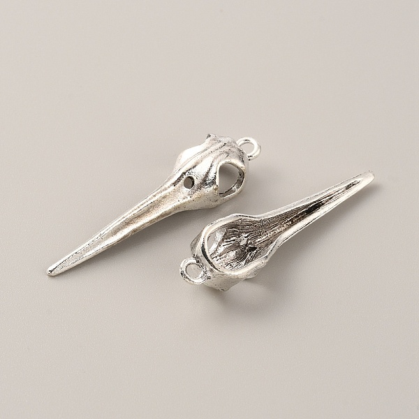 

PandaHall Gothic Style Tibetan Style Alloy Pendants, Bird Head, Antique Silver, 43.5x10x8.5mm, Hole: 2.1mm Alloy Bird