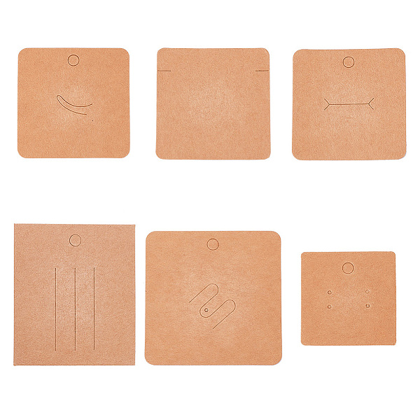 

PandaHall Olycraft 180Pcs 6 Styles Cardboard Jewelry Display Cards, for Pendant, Ring, Bracelet, Hair Clip Display, Square & Rectangle..., Orange