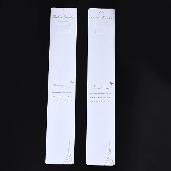 

PandaHall Cardboard Jewelry Display Cards, for Necklaces, Jewelry Hang Tags, Rectangle with Word Fashion Jewelry, White, 22x3.5x0.05cm Paper...