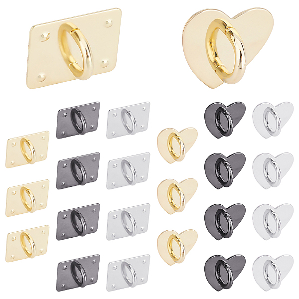 

PandaHall 24Pcs 3 Colors Cell Phone Finger Ring, Heart and Square Shape Adhesive Metal Phone Finger Grip Loop Stand Universal Phone Grip...