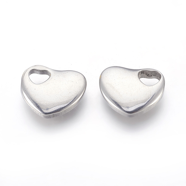 

PandaHall 304 Stainless Steel Textured Pendants, Heart, Mixed Patterns, Stainless Steel Color, 13~20x14~21x2.5~4mm, Hole: 1~4.5mm 304...