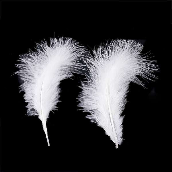 

PandaHall Fashion Feather Costume Accessories, White, 120~190x30~56mm, about 400~500pcs/bag Feather Feather White
