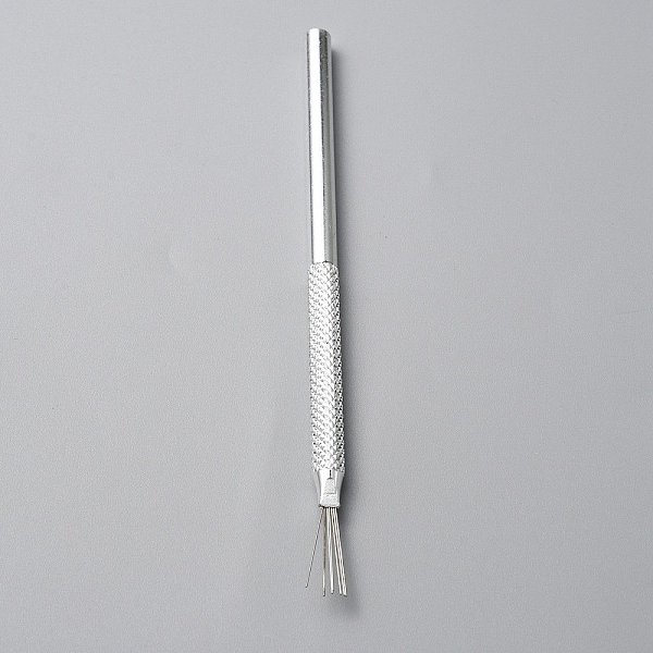 Iron 7-Pin Feather Wire Brush Texture Tool