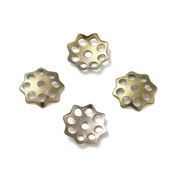 

PandaHall Ion Plating(IP) 304 Stainless Steel Bead Caps, Flower, Multi-Petal, Antique Bronze, 10.5x10x1.5mm, Hole: 1mm 304 Stainless Steel