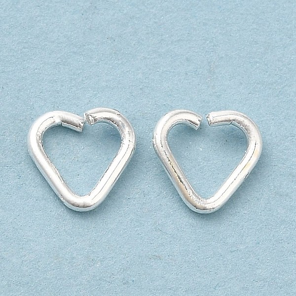 

PandaHall Brass Open Linking Rings, Heart Rings, Silver, 24 Gauge, 5x5x0.5mm, Inner Diameter: 3x3.5mm Brass Heart
