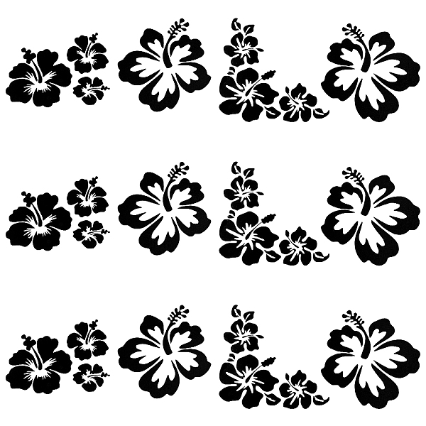 

PandaHall Gorgecraft 4 Sheets PET Reflective Sticker Car Decoration, Flower Car Sticker, for Car Decoration, Black, 200x190mm Plastic Flower...