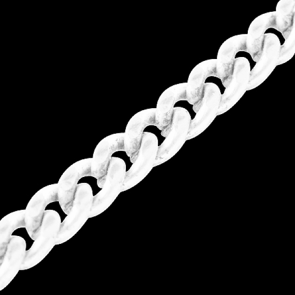 

PandaHall Iron Cuban Link Chains, Unwelded, with Spool, Oval, Silver, 4.5x3x1mm, about 164.04 Feet(50m)/roll Iron