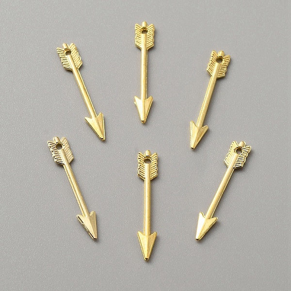 

PandaHall Zinc Alloy Pendants, Arrow Charm, Golden, 30x5x1.5mm, Hole: 1.4mm Alloy Arrow