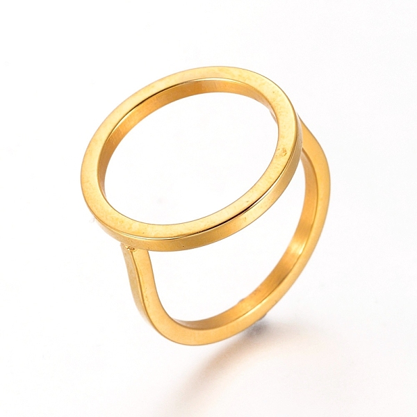 

PandaHall 304 Stainless Steel Finger Rings, Ring, Golden, Size 8, 18mm 304 Stainless Steel