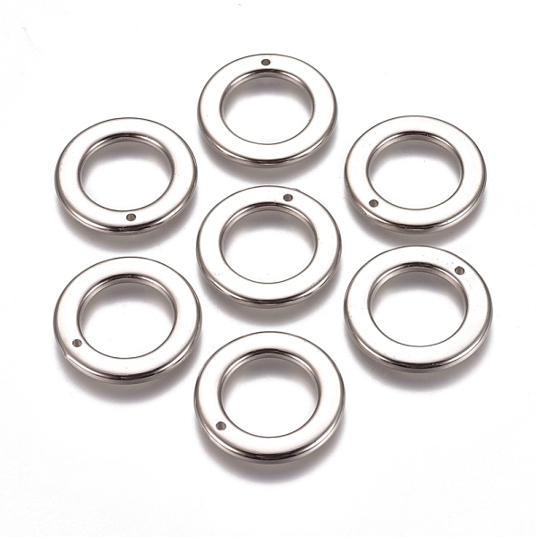

PandaHall CCB Plastic Pendants, Ring, Platinum, 22x2mm, Hole: 1.4mm, 13.5mm Inner Diameter Plastic Ring