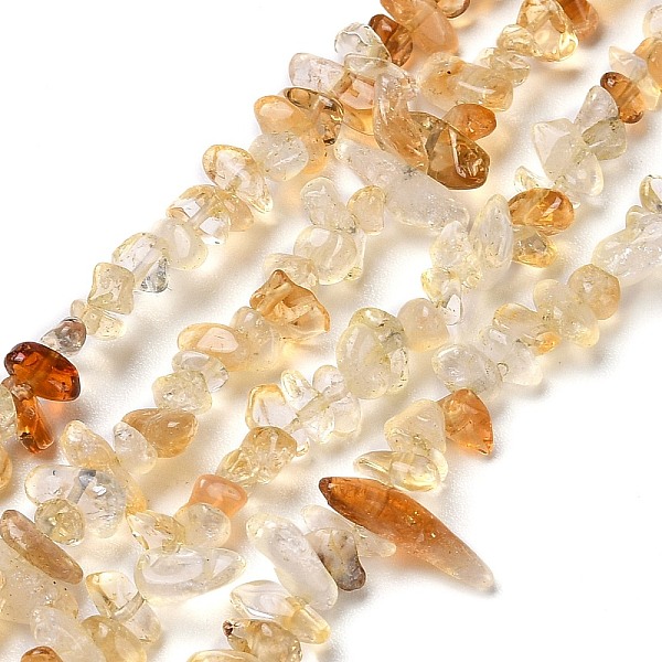 

PandaHall Natural Citrine Chip Beads Strands, 4~9x2~4x2~3mm, Hole: 0.5mm, 32.28''(82cm) Citrine Chip