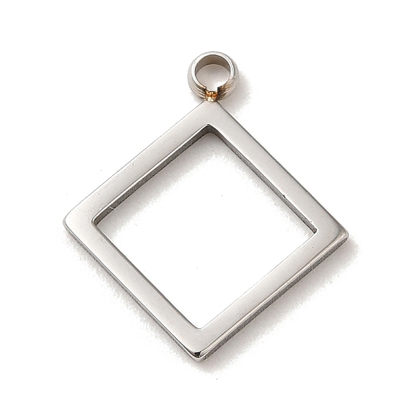 

PandaHall 304 Stainless Steel Pendants, Hollow Rhombus Charm, Stainless Steel Color, 15.5x13x1mm, Hole: 1.5mm 304 Stainless Steel Rhombus
